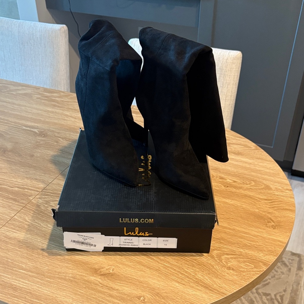 Lulu's Elegant Black Heeled Boots